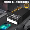 image2025 New Model VTOMAN X1 Jump Starter with Air Compressor Portable Car Battery Jumper Starter 2500A Up to 85L Gas6L Diesel Engine with 150PSI Tire Inflator 12V Lithium Jump Box Booster PackBlack