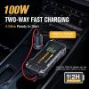 imageVTOMAN V10 Max 5500A Jump Starter with 100W USBC Fast Charger Car Battery Jumper Starter Portable for All Gas or 12L Diesel Engines12V Jump Strart Booster Pack Jump Box Comes with 100W Car Chargerblack