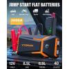 imageVTOMAN V8 Pro 3000A Jump Starter Car Battery Charger Jump Starters for Up 85L Gas and 65L Diesel Engines 12V Auto Lithium Battery Booster Pack Portable Jump Box with Jumper Cable LCD DisplayOrange