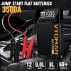 imageVTOMAN X5 Jump Starter with Air Compressor 3500A Portable Car Battery Booster Up to 9L Gas8L Diesel Engines with 160PSI Digital Tire Inflator 12V Lithium Battery Jump box with TypeC Quick ChargeX5Black