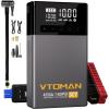 imageVTOMAN X5 Jump Starter with Air Compressor 3500A Portable Car Battery Booster Up to 9L Gas8L Diesel Engines with 160PSI Digital Tire Inflator 12V Lithium Battery Jump box with TypeC Quick ChargeX7gray