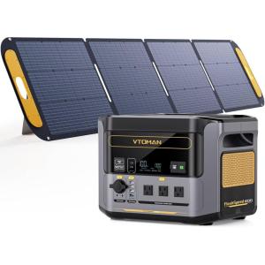 imageVTOMAN FlashSpeed 1000 Portable Power Station UPS LiFePO4 Generator 1000W Peak 2000W 14 OutputPorts Solar Generator for Vehicle Jump Start Emergency Power Outages Outdoor Camping EmergencyFlashSpeed 1000200W