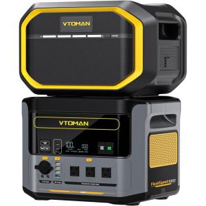 imageVTOMAN FlashSpeed 1000 Portable Power Station UPS LiFePO4 Generator 1000W Peak 2000W 14 OutputPorts Solar Generator for Vehicle Jump Start Emergency Power Outages Outdoor Camping EmergencyFlashSpeed 1000Extra Battery