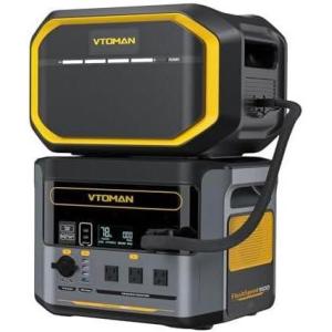imageVTOMAN FlashSpeed 1500 Power Station 1548Wh Solar Generator 1500W3000W Peak Backup LFP Battery Expandable To 3096Wh Recharge 0100 Within 1 Hour For Electric Backup Blackout EmergencyFlashSpeed 1500 Extra Battery