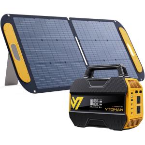 imageVTOMAN FlashSpeed 300 Portable Power Station 230Wh70000mAh 300W LiFePO4 Generator Only 74lbs with 7 Outlets 12V24V DC Input Adapt RVVan PD 100W TypeC for Power Outage CampingFlashSpeed 300110W