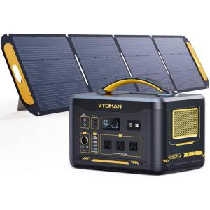 imageVTOMAN Jump 1800 Portable Power Station 1548Wh Expandable LiFePO4 Battery Up to 3600W AC Outputs 2x 100W USBC Fast Charging 12 Ports Solar Generator for Power Outage Backup Camping RVJump1800200W