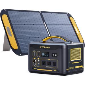 imageVTOMAN Jump 1800 Portable Power Station 1548Wh Expandable LiFePO4 Battery Up to 3600W AC Outputs 2x 100W USBC Fast Charging 12 Ports Solar Generator for Power Outage Backup Camping RVJump1800110W