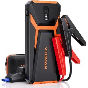 imageVTOMAN V10 3500A Jump Starter Portable Car Starter 95L Gas75L Diesel Engine 12V Lithium Jump Box Auto Battery Booster Power Pack Car Battery Charger Jumper Starter with Type C Quick ChargeOrange