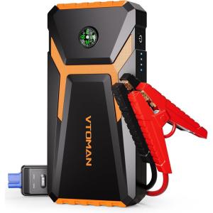 imageVTOMAN V6 Pro Jump Starter 2000A Car Battery Jumper Starter Portable for 7L Gas5L Diesel Engines Jump Box12V Auto Jump Start Battery Pack Lithium Booster Pack Portable Charger and Jumper CablesOrange
