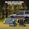imageVTOMAN FlashSpeed 2376Wh Portable Power Station Bundle Extra Batteryampamp110W Solar Panel 1000W LiFePO4 Solar Generator 14 Output Ports for Camping Vehicle Jump Start Blackout 3 Separate PackagesFlashSpeed 1000Extra Battery110W