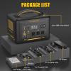 imageVTOMAN Jump 1800 Portable Power Station 1800W Peak 3600W 1548Wh Expandable LiFePO4 Battery Generator with 100W USBC 18W USBC 12V DC Jumpstarter for Power Outages Backup ampamp Outdoor Camping