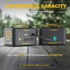 imageVtoman 2376Wh Portable Power Station Bundle with Extra Battery ampamp 110W Solar Panel Included Up to 3000W Solar Generator for Home Backup Offgrid Road Trip RV Camping EmergenciesJump1500X200WExtraBattery