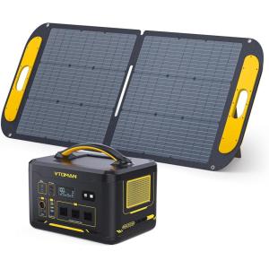 imageVTOMAN 1500W Solar Generator with 110W Panels Included 828Wh Portable Power Station ampamp 110W Portable Solar Panel LiFePO4 Battery Pack for Home Backup Blackout Emergency CampingJump 1500X110W