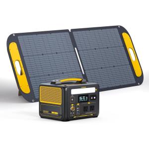 imageVTOMAN Jump 600X 600W Portable Power Station with 110W Panel 299Wh Battery Powered Station for Camping Road Trip Fishing Home Backup Emergency