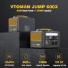 imageVTOMAN 600W Solar Generator with Panels Included 299Wh Durable LiFePO4 Portable Power Station with Up to 1200W AC Outlet Jump Starter 12V DC PD 60W TypeC for Home ampamp RVVan Camping2 ParcelsJump 600X200W