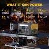 imageVTOMAN 600W Solar Generator with Panels Included 299Wh Durable LiFePO4 Portable Power Station with Up to 1200W AC Outlet Jump Starter 12V DC PD 60W TypeC for Home ampamp RVVan Camping2 ParcelsJump 600X