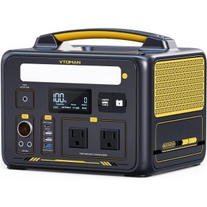 imageVTOMAN 600W Solar Generator with Panels Included 299Wh Durable LiFePO4 Portable Power Station with Up to 1200W AC Outlet Jump Starter 12V DC PD 60W TypeC for Home ampamp RVVan Camping2 ParcelsJump 600X