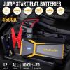 imageVTOMAN V10 Pro 4500A Jump Starter Portable Car Starter All Gas 100L Diesel Engine 12V Lithium Jump Box Battery Booster Power Pack Car Battery Charger Jumper with Type C Quick Charge LED LightsYellow