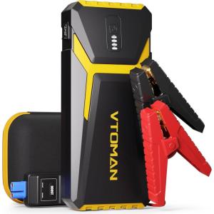 imageVTOMAN V10 Pro 4500A Jump Starter Portable Car Starter All Gas 100L Diesel Engine 12V Lithium Jump Box Battery Booster Power Pack Car Battery Charger Jumper with Type C Quick Charge LED LightsYellow
