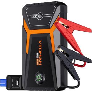 imageVTOMAN V3 Pro 2000A Jump Starter Car Battery Jumper Starter Portable for 6L Gas4L Diesel Engines Lithium Jump Box 12V Auto Car Battery Charger Jump Starter Boost Pack and Jumper Cables LED Lights