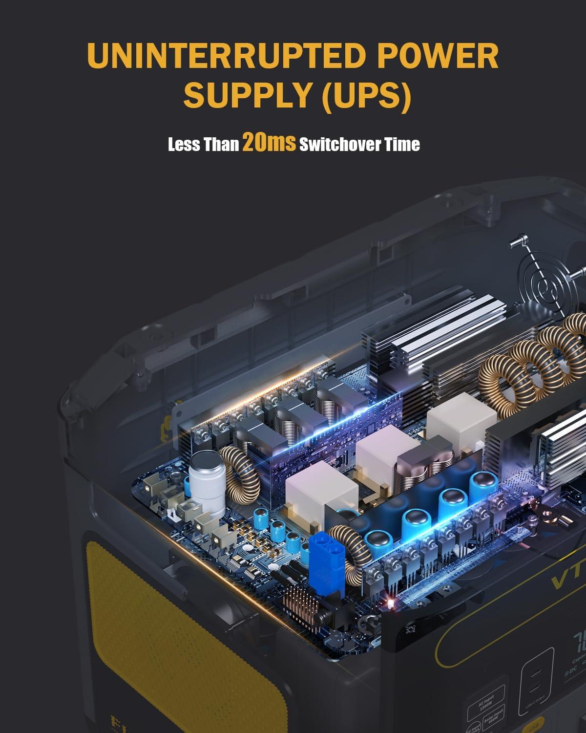 imageVTOMAN FlashSpeed 1500 Portable Power Station with Jumper Cables 1548Wh LiFePO4 Solar Generator ampamp Car Jump Starter Recharge 0100 in 1H 1500W AC OutputInput for Outdoor Home Roadside Rescue1500WExtra Battery