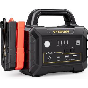 imageVTOMAN VTruck Pro 8000A Car Battery Jump Starter with 65W Quick Charge 41600mAh Portable Jump Starter Power Pack for All Gas All Diesel 12V Jump Box with LED Light Long Jumper Cables