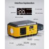 imageVTOMAN Jump100 888Wh Portable Power Station LiFePO4 Battery Solar Generator Power Bank with 100W AC Outlet LED Light PD 60W USBC Fast Charging for Notebooks Mobile Phones Camera Tablets CampingJUMP 100