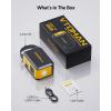 imageVTOMAN Jump100 888Wh Portable Power Station LiFePO4 Battery Solar Generator Power Bank with 100W AC Outlet LED Light PD 60W USBC Fast Charging for Notebooks Mobile Phones Camera Tablets CampingJUMP 100