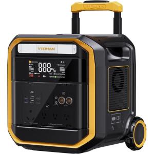 imageVTOMAN FlashSpeed Pro 3600 Portable Power Station 3096Wh LFP Battery Solar Generator with 200W Solar Panel 2Hr Fast AC Charge 23 Efficient UPS Home Backup with Wheels for Outdoor RV EmergencyFlashSpeed Pro3600